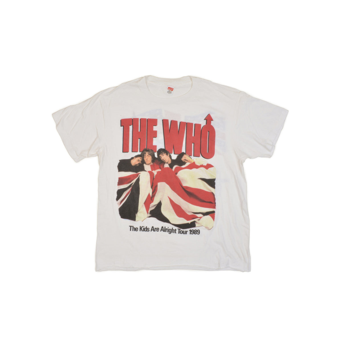 White Vintage T-Shirt - The Who The Kids Are Alright Tour 1989 - L