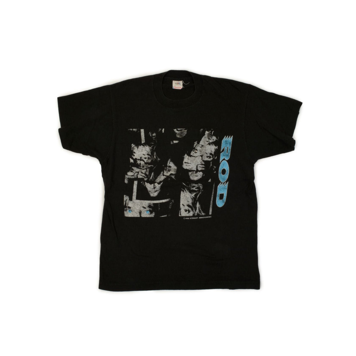 Vintage Black T-Shirt - Rod Stewart Tour 1988 - L'ÉTIQUETTE