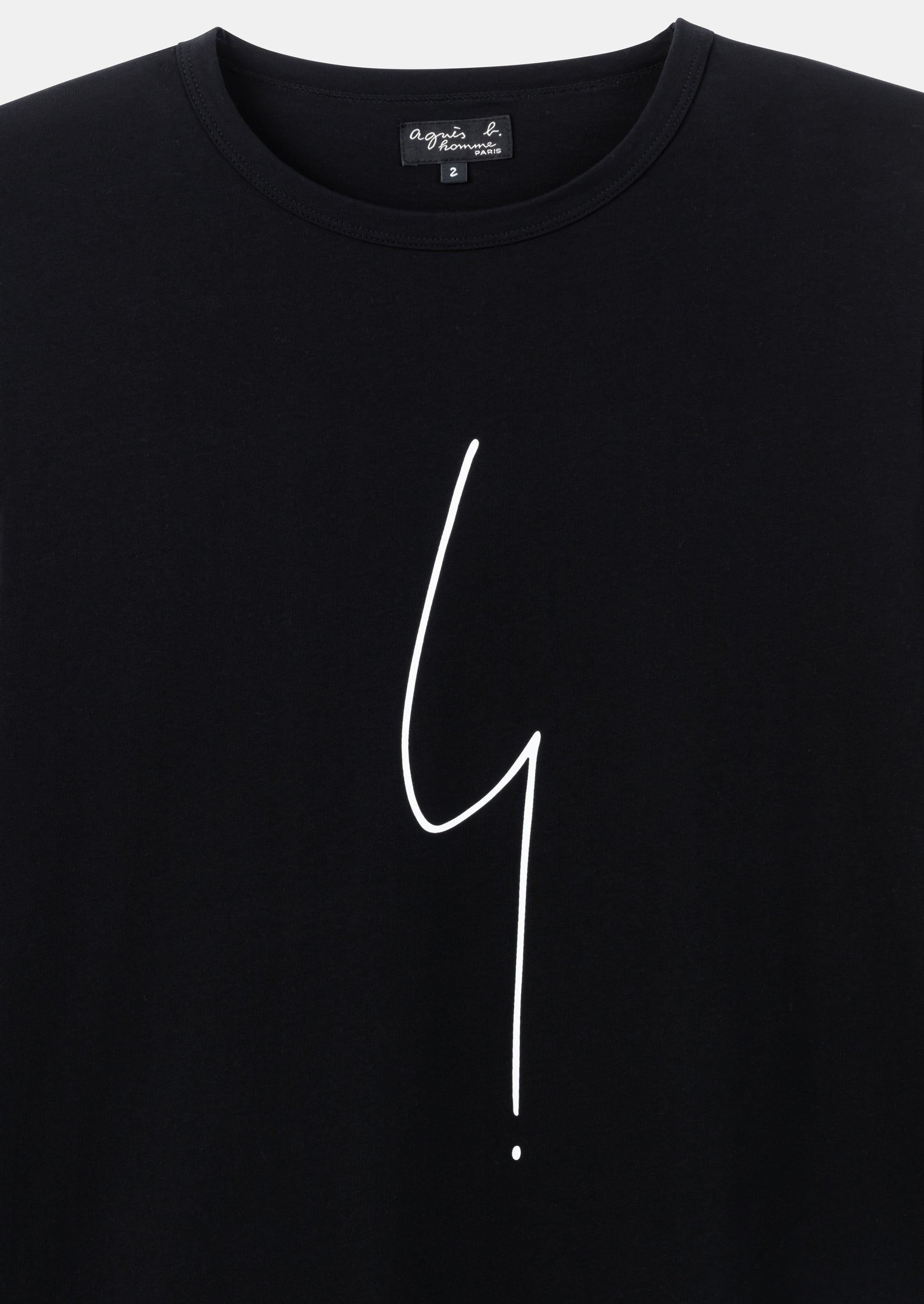 T-Shirt noir Point d'Ironie - agnès b. pour L'Etiquette - Manches Longues –  L'ÉTIQUETTE