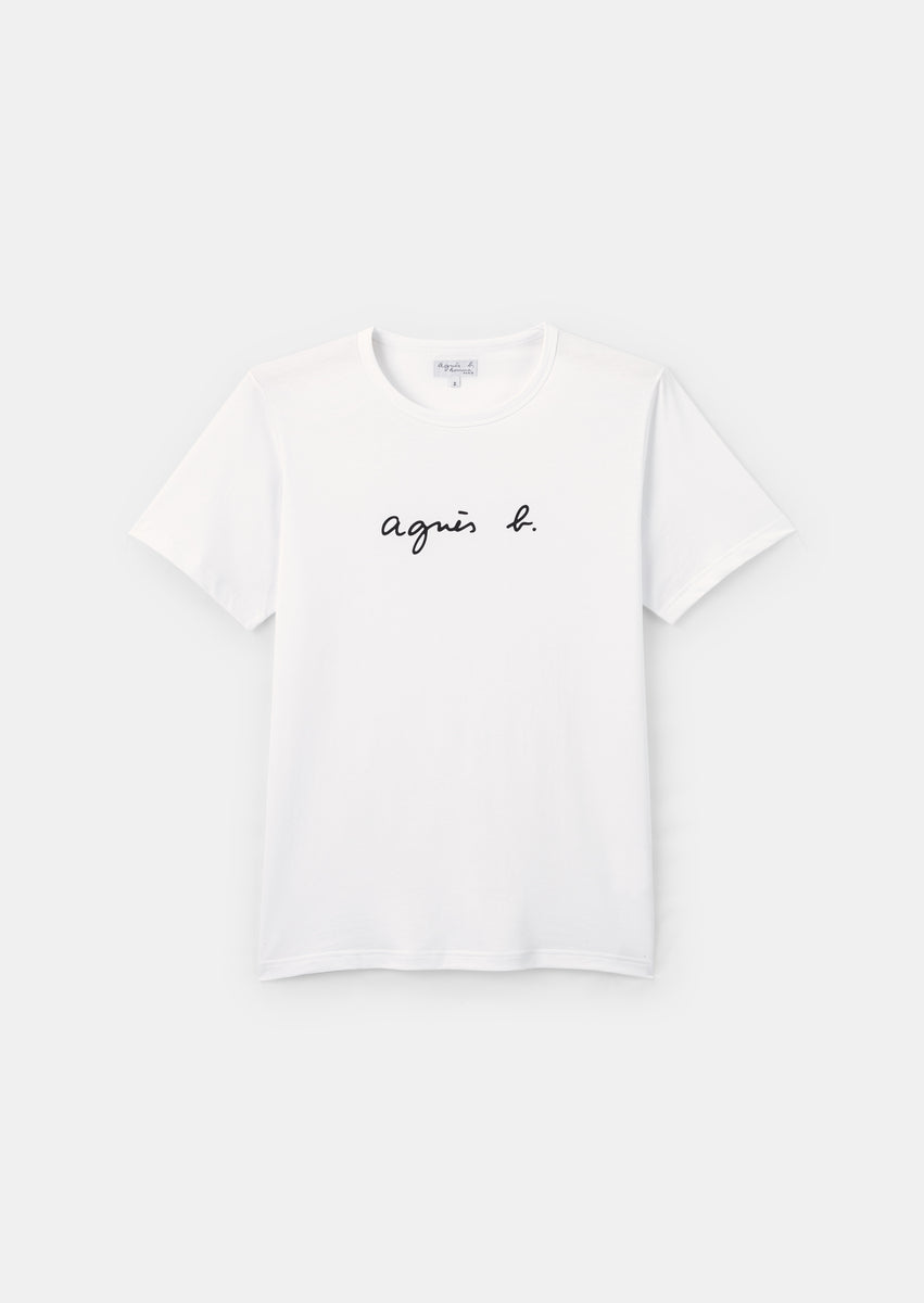 T-Shirt blanc à logo - agnès b. pour L'Etiquette - Manches Courtes – L ...
