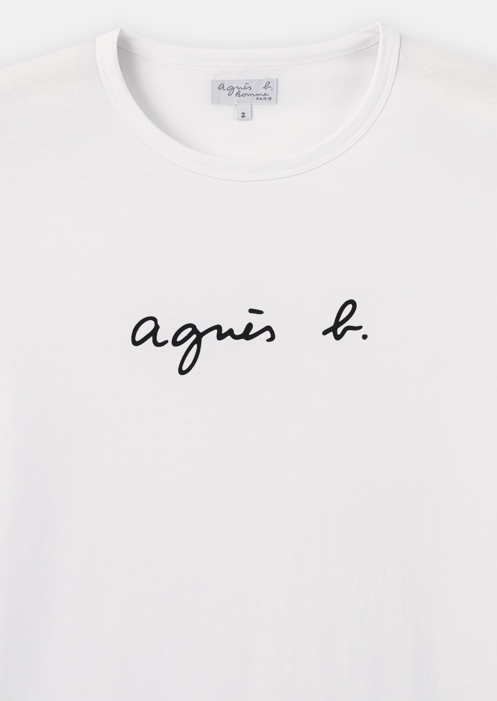 T-Shirt blanc à logo - agnès b. pour L'Etiquette - Manches Courtes –  L'ÉTIQUETTE